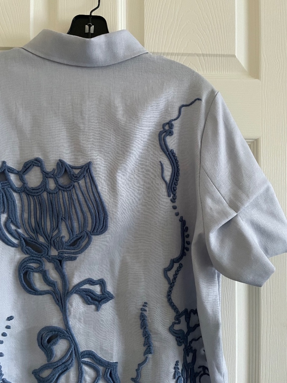 Dorothee Schumacher Intricately Embroidered 100% Linen Beauty Button Down Shirt - Picture 13 of 15